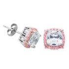 Diamonart Lab Created White Cubic Zirconia 9.4mm Phineas And Ferb Stud Earrings