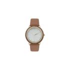 Geneva Platinum Wood Bezel Womens Brown Strap Watch-10089