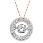 Love In Motion&trade; 1/4 Ct. T.w. Diamond 10k Rose Gold Round Pendant Necklace