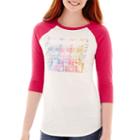 Modern Lux Raglan-sleeve Barbie Sequin Graphic T-shirt