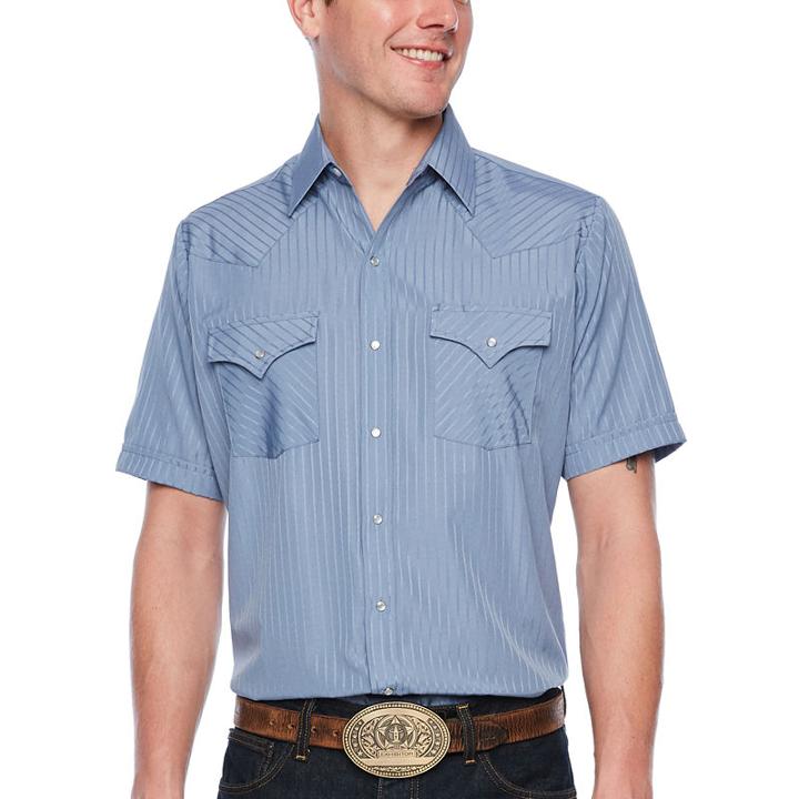 Ely Cattleman Short Sleeve Tonal Snap-front Shirt