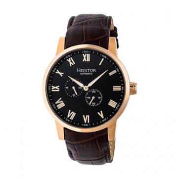 Heritor Unisex Brown Strap Watch-herhr6406