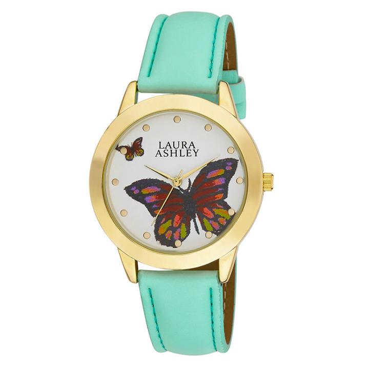 Laura Ashley Womens Brown Strap Watch-la31014yg