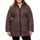 St. John's Bay Hooded Quilted Jacket - Plus