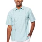 The Havanera Co. Short-sleeve Embroidered Double Pocket Woven Shirt