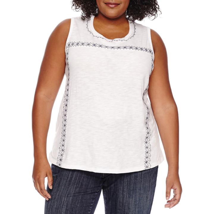 Liz Claiborne Knit Tank Top-plus