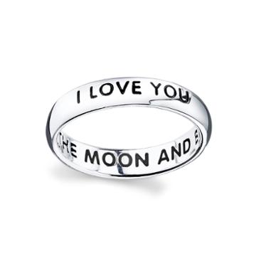 Footnotes Too Footnotes Womens Sterling Silver Band