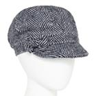 August Hat Co. Herringbone Newsboy Hat With Bow