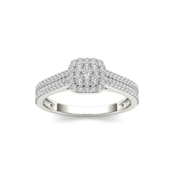 Ct. T.w. 10k White Gold Engagement Ring