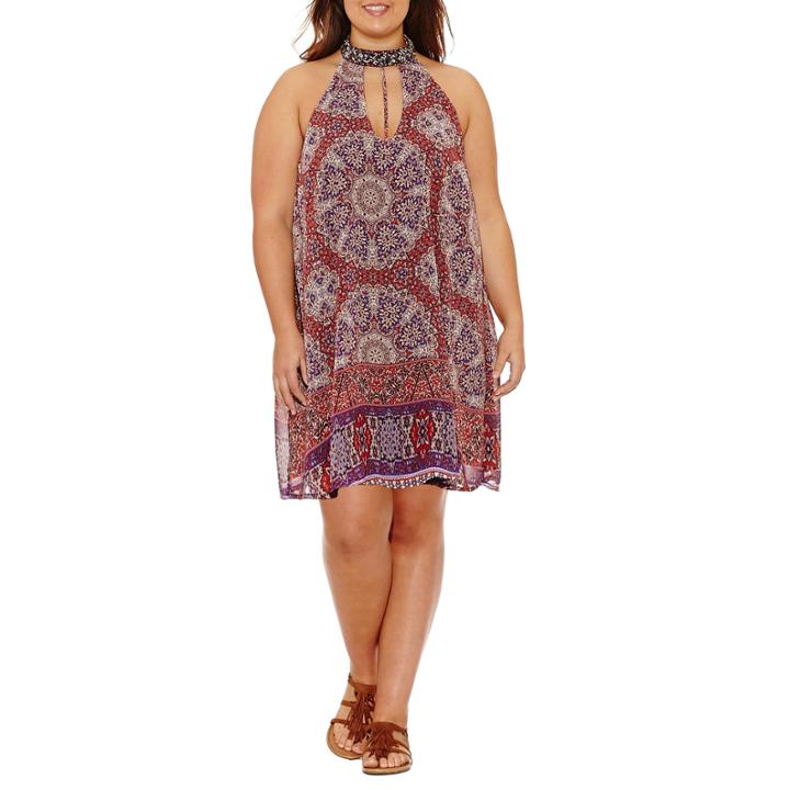 Speechless Sleeveless Sundress-juniors Plus
