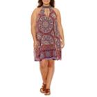 Speechless Sleeveless Sundress-juniors Plus