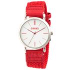 Crayo Womens Symphony Red Nylon-band Watch Cracr2701