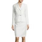 Isabella Long-sleeve Belted Notch Collar Jacket With Skirt Suit