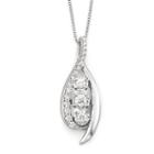 Sirena Ct. T.w. Diamond 14k White Gold Pendant Necklace