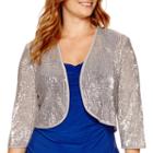 Studio 1 3/4-sleeve Sequin Bolero Shrug - Plus