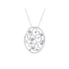 Womens 1/4 Ct. T.w. White Diamond Sterling Silver Pendant Necklace