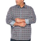 Society Of Threads Society Of Threads Long Sleeve Sport Shirts Long Sleeve Floral Button-front Shirt-big And Tall