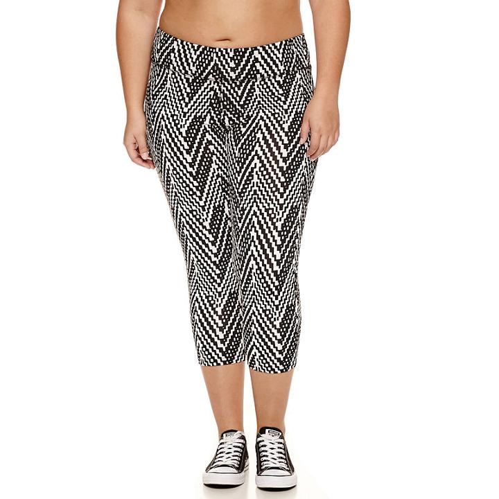 Flirtitude Jersey Workout Capris-juniors Plus