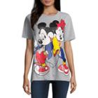 Mickey And Minnie Mouse Oversized Tee - Juniors
