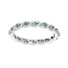 Personally Stackable Lab-created Emerald Twisted Eternity Ring