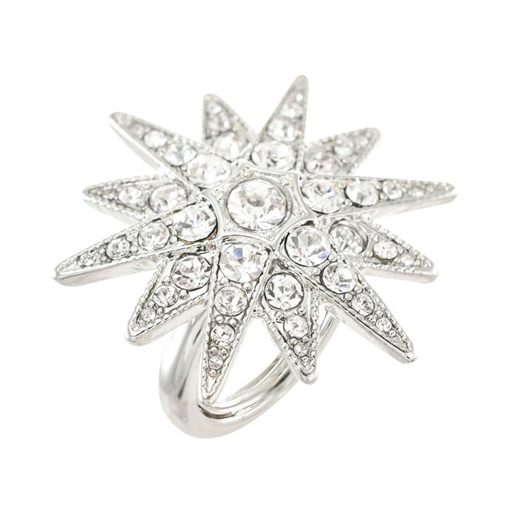 Kjl By Kenneth Jay Lane Crystal Starburst Ring