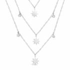 Womens 1/10 Ct. T.w. White Diamond Star Strand Necklace