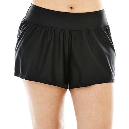 Delta Burke Solid Swim Shorts - Plus