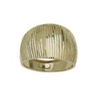 Made In Italy 14k Yellow Gold Wide Ribbed Dome Ring