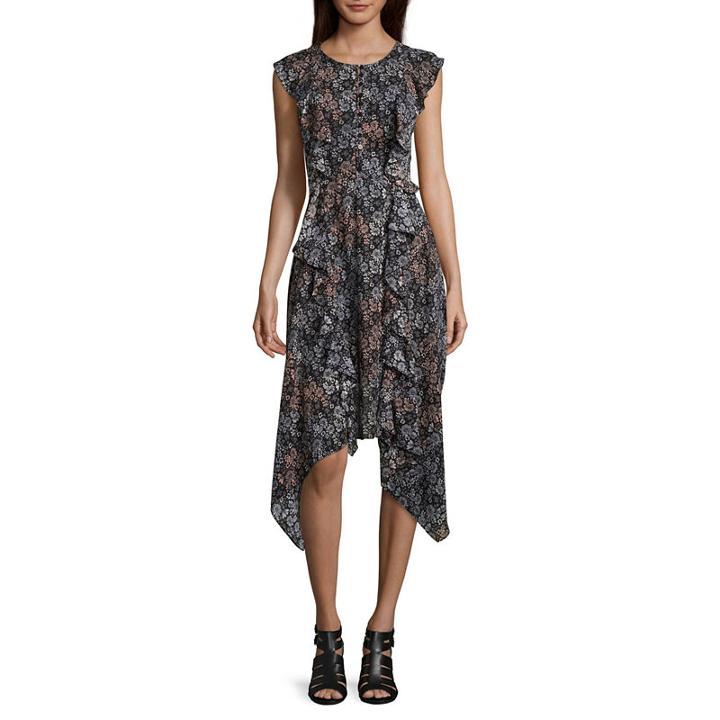 Belle + Sky Sleeveless Side Ruffle Dress