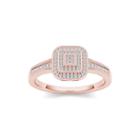 1/6 Ct. T.w. Diamond 10k White Rose Engagement Ring