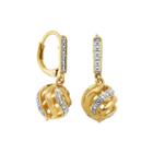 Classic Treasures&trade; Diamond-accent Swirl Ball Earrings