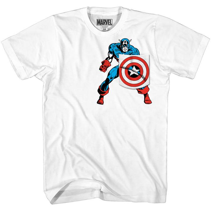 Captain America Shield Pocket Graphic Tee