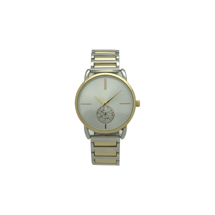 Olivia Pratt Womens Two Tone Strap Watch-17474twotone