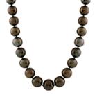 Splendid Pearls Womens 11mm Cultured Tahitian Pearls 14k Gold Strand Necklace