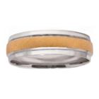Mens 10k Two-tone Gold 6mm Wedding Band