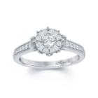 Enchanted Disney Fine Jewelry 1/2 C.t.t.w. Diamond 10k White Gold Frozen Snowflake Ring