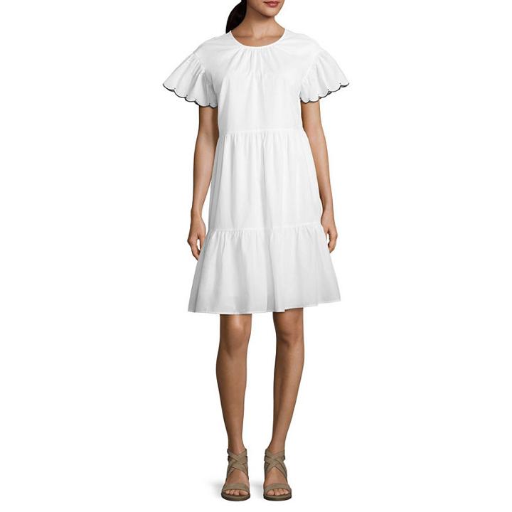 A.n.a. Scallop Swing Dress