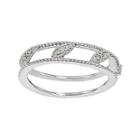 Personally Stackable Diamond-accent Sterling Silver Stackable Ring Jacket