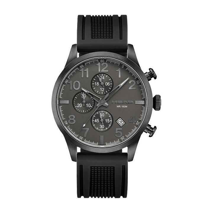 Head Unisex Black Strap Watch-he-007-04