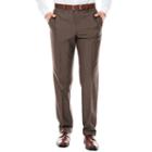 Men's Jf J. Ferrar Taupe End On End Flat-front Straight-leg Slim-fit Pants