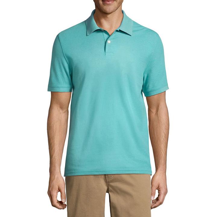 St. John's Bay Easy Care Short Sleeve Pique Polo Shirt Slim