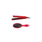 The Wet Brush Mini Flat Iron/brush Combo - Classic Red