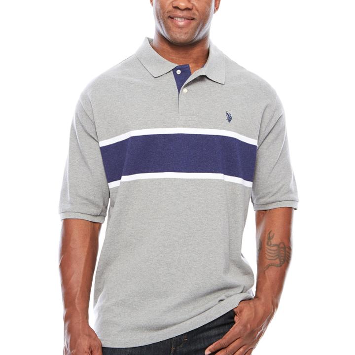 U.s. Polo Assn. Embroidered Short Sleeve Solid Pique Polo Shirt Big And Tall