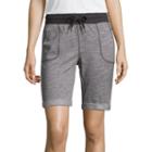 St. John's Bay Active 9 1/2 Classic Fit French Terry Bermuda Shorts-petite
