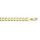 14k Yellow Gold 7mm Curb Necklace 28