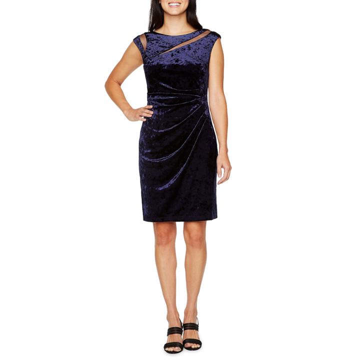 Scarlett Sleeveless Velvet Shift Dress