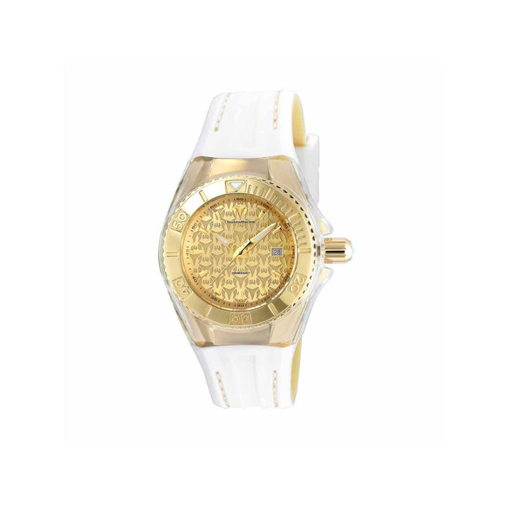 Techno Marine Womens White Strap Watch-tm-115156