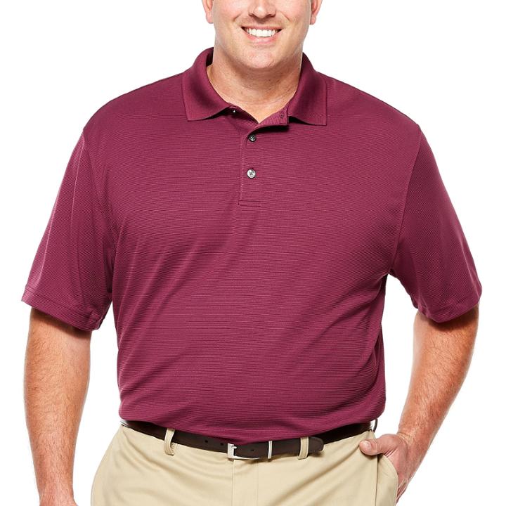 Van Heusen Short Sleeve Traveler Ottoman Knit Polo- Big And Tall