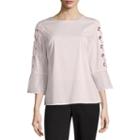 Worthington Lace Up Sleeve Shirt