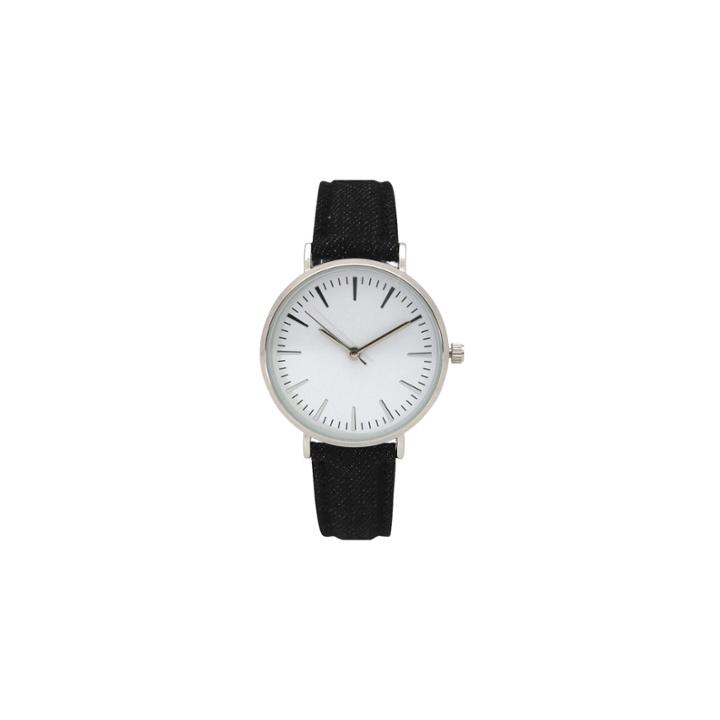 Olivia Pratt Denim Womens Black Strap Watch-17441black